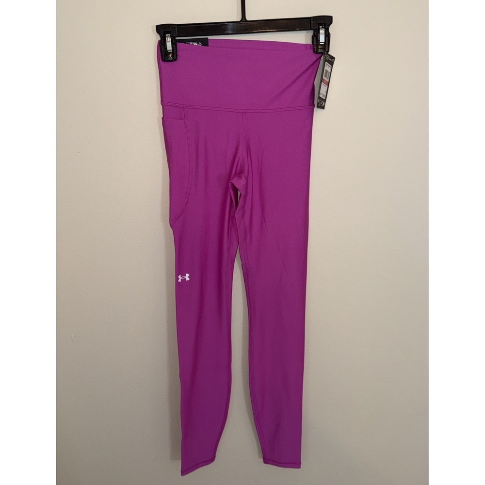 Under Armour Tech Hi Ankle Leggings Magenta High Rise Compression womens XS NWT